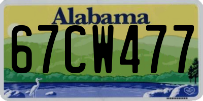 AL license plate 67CW477