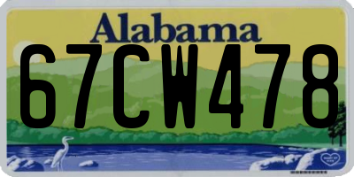 AL license plate 67CW478
