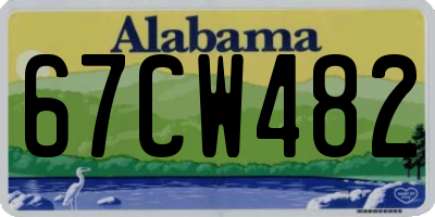 AL license plate 67CW482