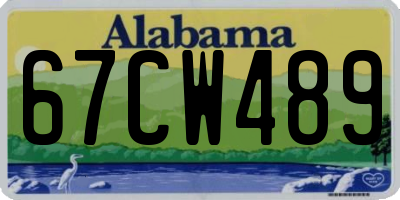 AL license plate 67CW489