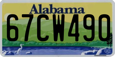 AL license plate 67CW490