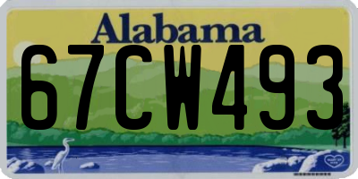 AL license plate 67CW493