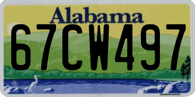 AL license plate 67CW497