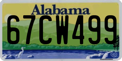 AL license plate 67CW499