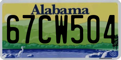 AL license plate 67CW504