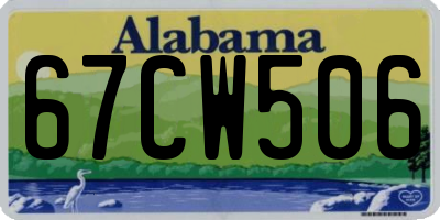 AL license plate 67CW506
