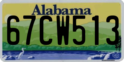 AL license plate 67CW513