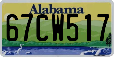 AL license plate 67CW517