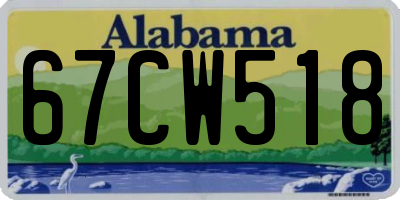 AL license plate 67CW518
