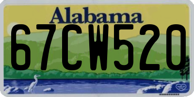 AL license plate 67CW520