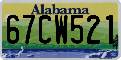 AL license plate 67CW521