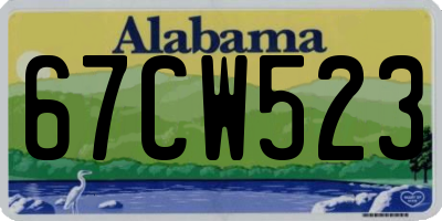 AL license plate 67CW523