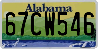 AL license plate 67CW546