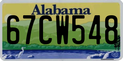 AL license plate 67CW548