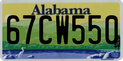 AL license plate 67CW550