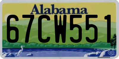 AL license plate 67CW551