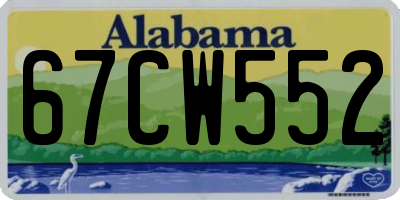 AL license plate 67CW552