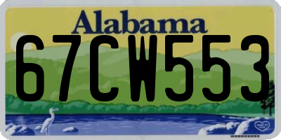 AL license plate 67CW553