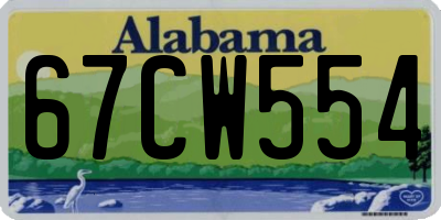 AL license plate 67CW554