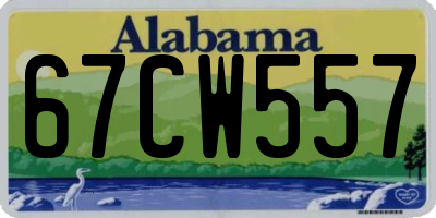 AL license plate 67CW557