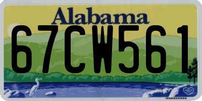 AL license plate 67CW561