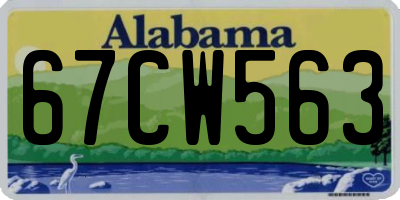 AL license plate 67CW563