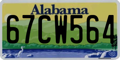 AL license plate 67CW564