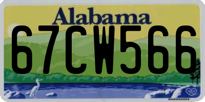 AL license plate 67CW566