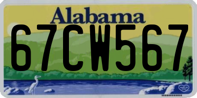 AL license plate 67CW567