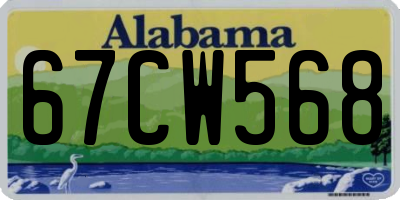 AL license plate 67CW568
