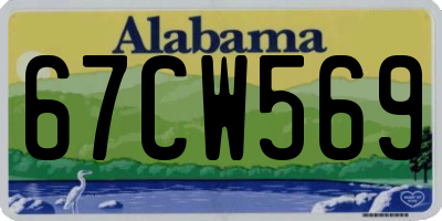 AL license plate 67CW569
