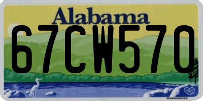 AL license plate 67CW570