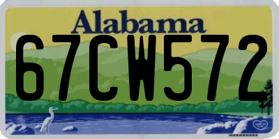 AL license plate 67CW572