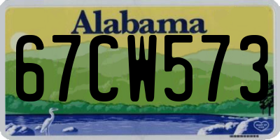 AL license plate 67CW573