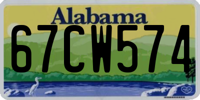 AL license plate 67CW574