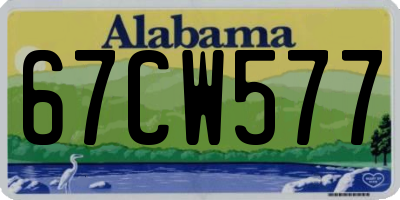 AL license plate 67CW577