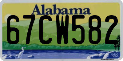 AL license plate 67CW582