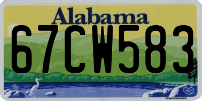 AL license plate 67CW583