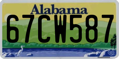 AL license plate 67CW587