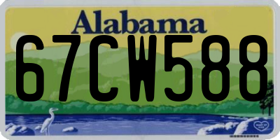 AL license plate 67CW588
