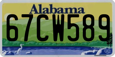 AL license plate 67CW589