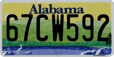 AL license plate 67CW592