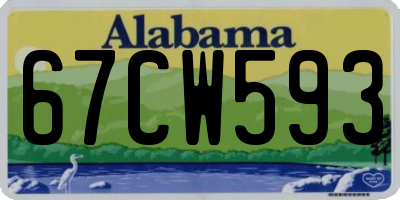 AL license plate 67CW593