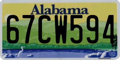 AL license plate 67CW594