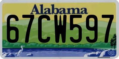 AL license plate 67CW597
