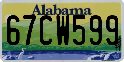 AL license plate 67CW599
