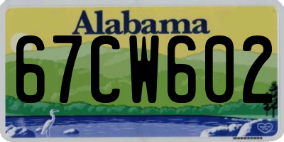 AL license plate 67CW602