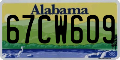 AL license plate 67CW609