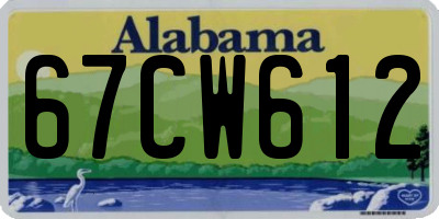 AL license plate 67CW612