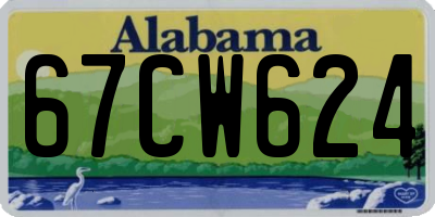 AL license plate 67CW624